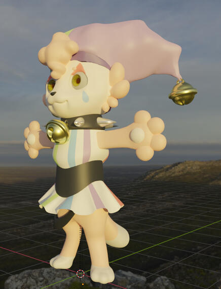 Jester 3D Model Angle | 2024 | Blender